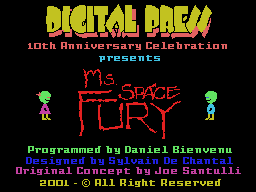 Space Fury title screen for Colecovision